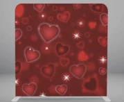 Fondo para cabina de fotos con patrón de corazones rojos