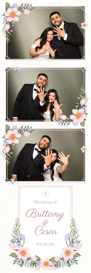 Custom wedding photo strip from a Photo Booth Houston event